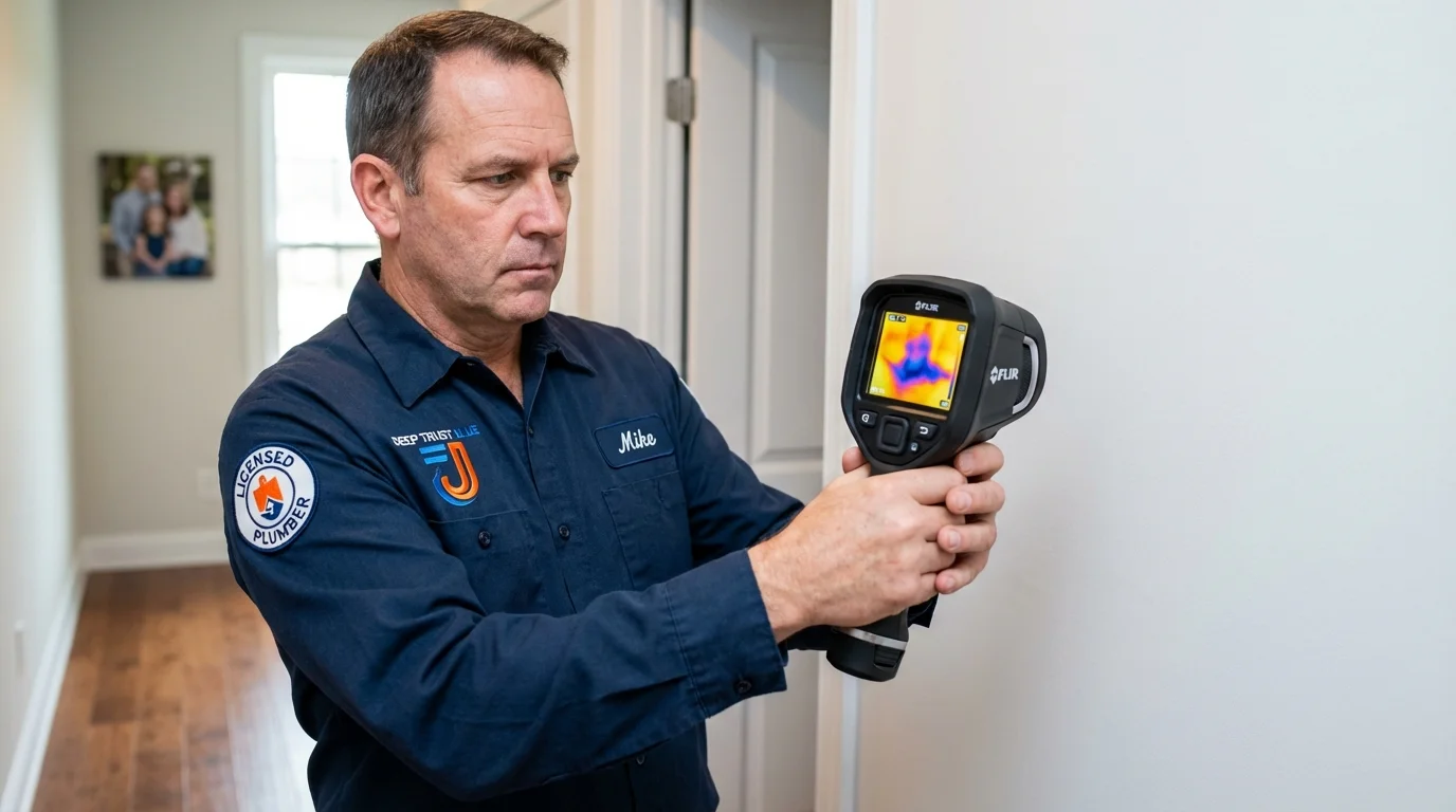 Thermal imaging leak detection by Johns Plumbing LLC in Sealy