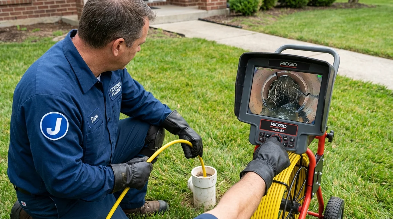 Sewer camera inspection being performed by Johns Plumbing LLC in Sealy